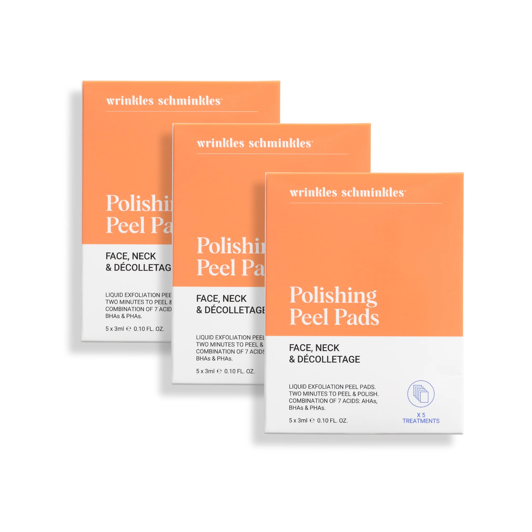 Face, Neck & Décolletage Peel Pads - Set of 5 Towelettes - Image 7
