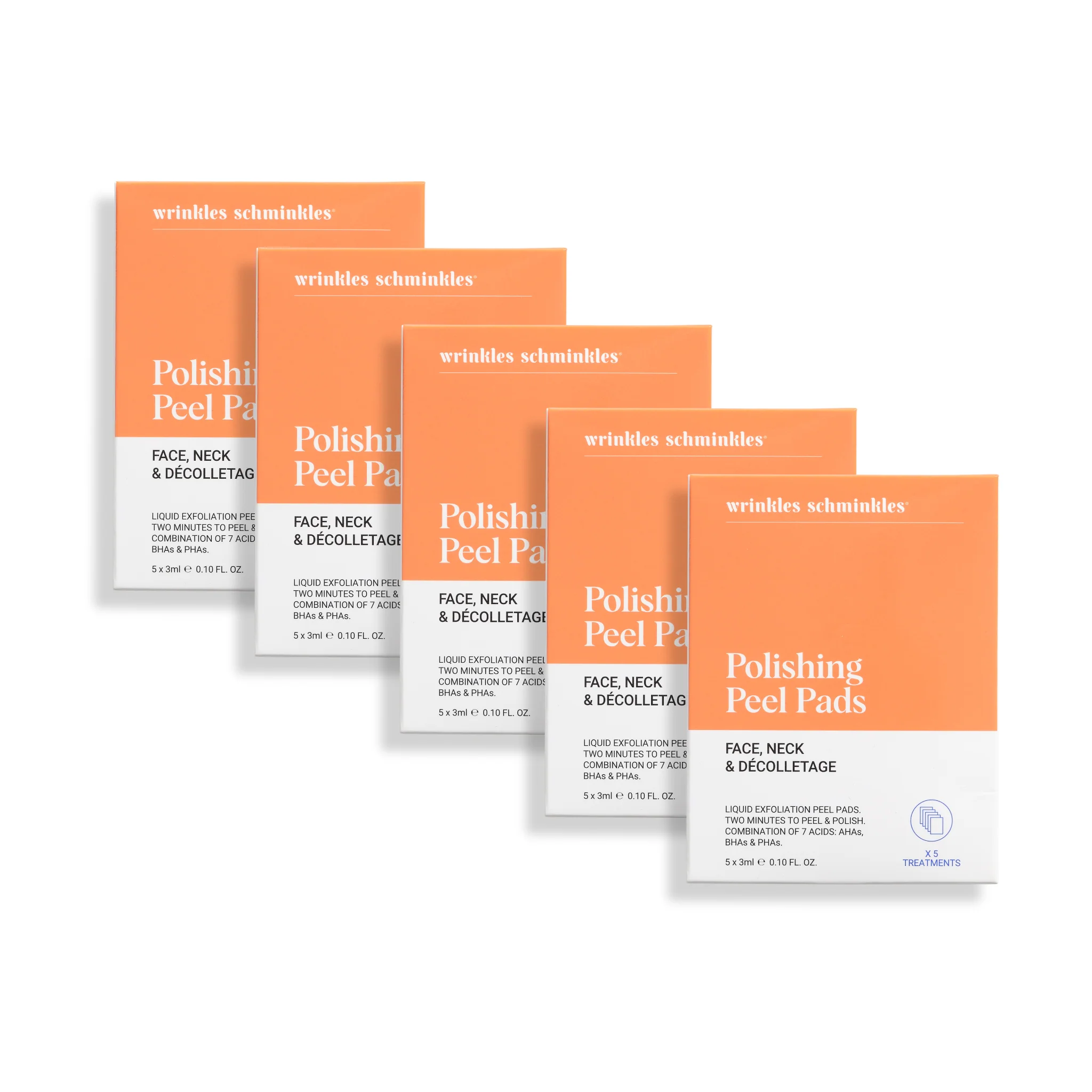 Face, Neck & Décolletage Peel Pads - Set of 5 Towelettes - Image 8
